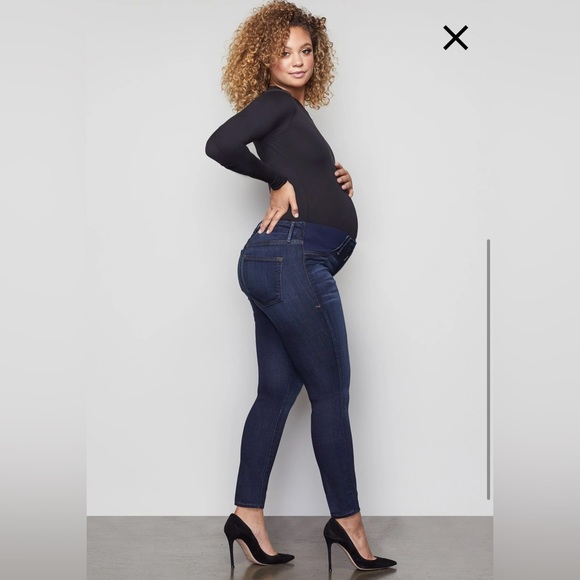 Good American maternity skinny jeans, size 27, size 4, side inserts - Picture 8 of 10